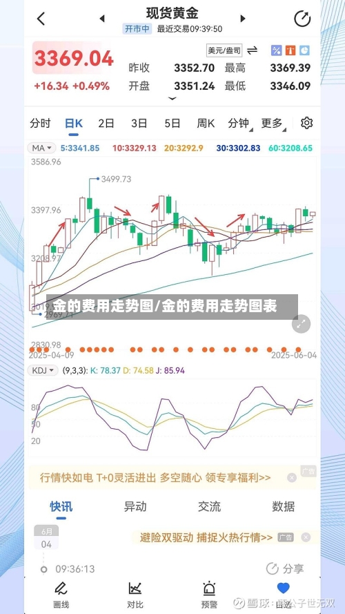 金的费用走势图/金的费用走势图表
