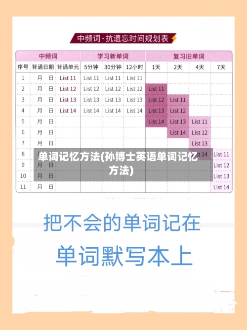 单词记忆方法(孙博士英语单词记忆方法)