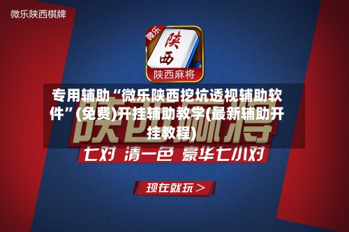 专用辅助“微乐陕西挖坑透视辅助软件”(免费)开挂辅助教学(最新辅助开挂教程)-第2张图片