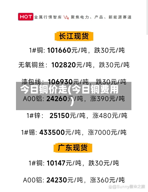 今日铜价走(今日铜费用)
