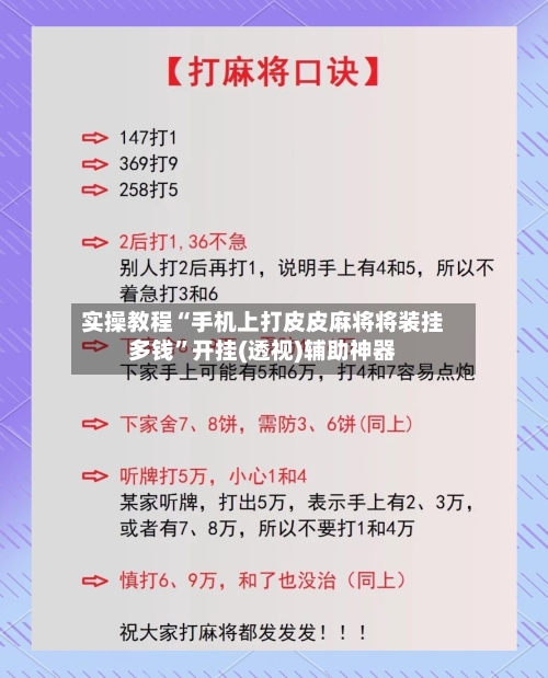 实操教程“手机上打皮皮麻将将装挂多钱”开挂(透视)辅助神器-第2张图片