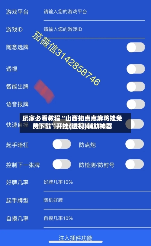 玩家必看教程“山西扣点点麻将挂免费下载”开挂(透视)辅助神器-第2张图片