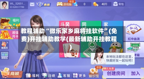 教程辅助“微乐家乡麻将挂软件”(免费)开挂辅助教学(最新辅助开挂教程)-第2张图片