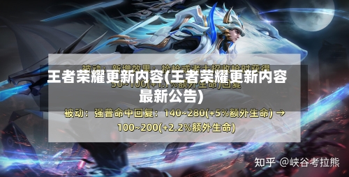 王者荣耀更新内容(王者荣耀更新内容最新公告)-第3张图片