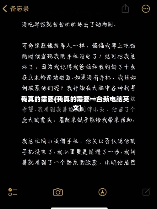 我真的需要(我真的需要一台新电脑英文)