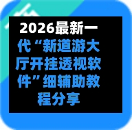 2026最新一代“新道游大厅开挂透视软件	”细辅助教程分享-第2张图片