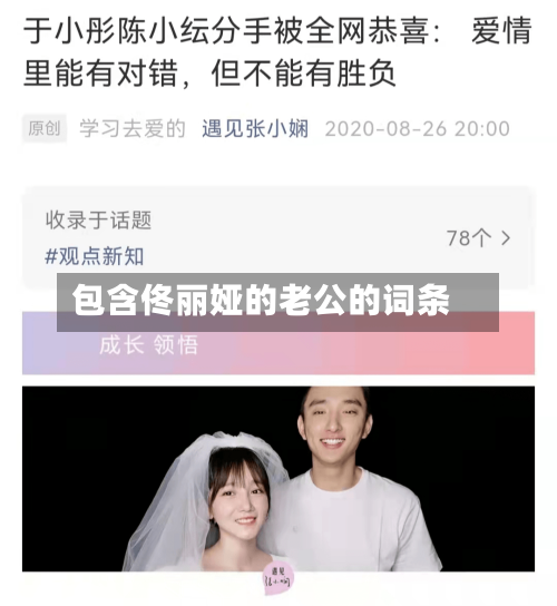 包含佟丽娅的老公的词条