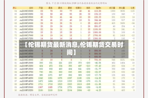 【伦锡期货最新消息,伦锡期货交易时间】-第3张图片