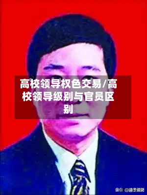 高校领导权色交易/高校领导级别与官员区别-第2张图片