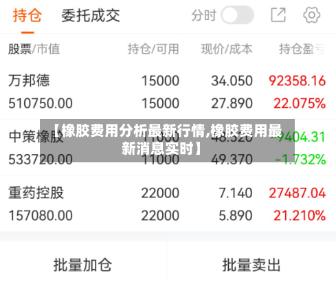 【橡胶费用分析最新行情,橡胶费用最新消息实时】