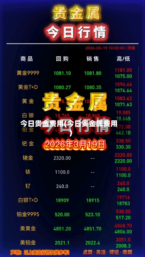 今日贵金费用(今日贵金属费用)-第2张图片