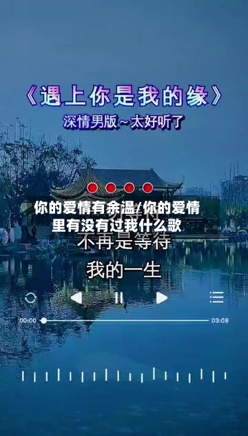 你的爱情有余温/你的爱情里有没有过我什么歌-第3张图片