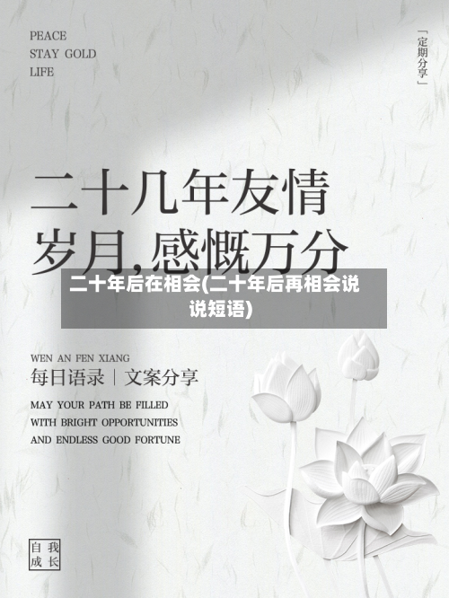 二十年后在相会(二十年后再相会说说短语)