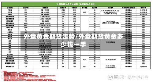外盘黄金期货走势/外盘期货黄金多少钱一手-第2张图片