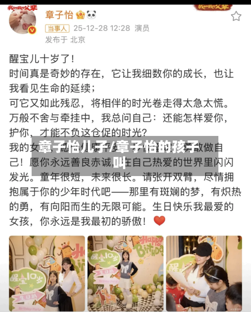章子怡儿子/章子怡的孩子叫
