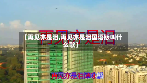 【再见亦是泪,再见亦是泪国语版叫什么歌】-第2张图片