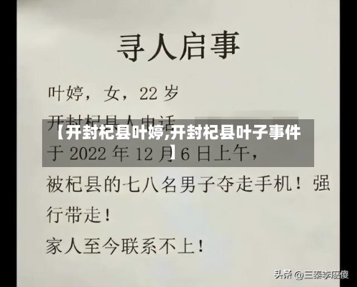 【开封杞县叶婷,开封杞县叶子事件】